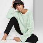 Women's Crewneck Waffle Knit Pullover Sweater - Wild Fable