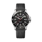 Men's Wenger Seaforce Diver - Swiss Made - Black Dial Silicone Strap Watch - Black
