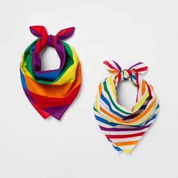 Ev Lgbt Pride Pride Gender Inclusive Rainbow Striped Bandana 2pk,