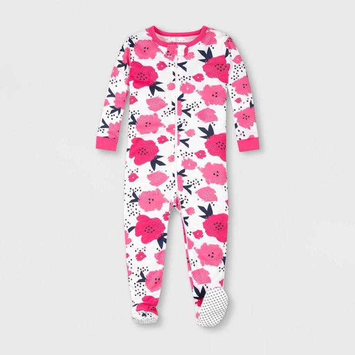 Lamaze Baby Girls' Floral Stretchy Footed Pajama