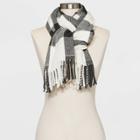 Women's Heritage Plaid Blanket Scarf - Universal Thread Gray