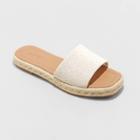 Women's Maren Wide Width Square Toe Espadrille Slide Sandals - Universal Thread Cream