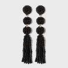 Sugarfix By Baublebar Beaded Ball Drop Tassel Earrings - Black