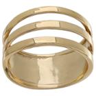 Distributed By Target Women's Polished Triple Band Ring In Gold Over Sterling Silver - Yellow (size