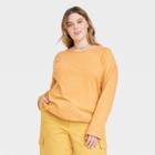 Women's Plus Size Long Sleeve T-shirt - Universal Thread Gold