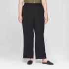 Women's Plus Size Wide Leg Pants - A New Day Black X