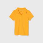 Petitetoddler Girls' Short Sleeve Stretch Pique Uniform Polo Shirt - Cat & Jack Gold