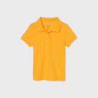 Petitetoddler Girls' Short Sleeve Stretch Pique Uniform Polo Shirt - Cat & Jack Gold