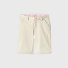 Girls' Flat Front Stretch Uniform Shorts - Cat & Jack Light Khaki 6x,