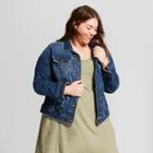 Women's Plus Size Freeborn Denim Jacket - Universal Thread Medium Wash