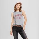 Modern Lux Women's Namaste All Day Graphic Tank Top Heather Gray Xl - Modern