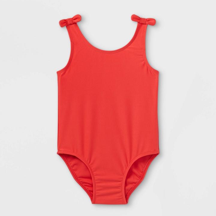 Toddler Girls' One Piece Swimsuit - Cat & Jack Red