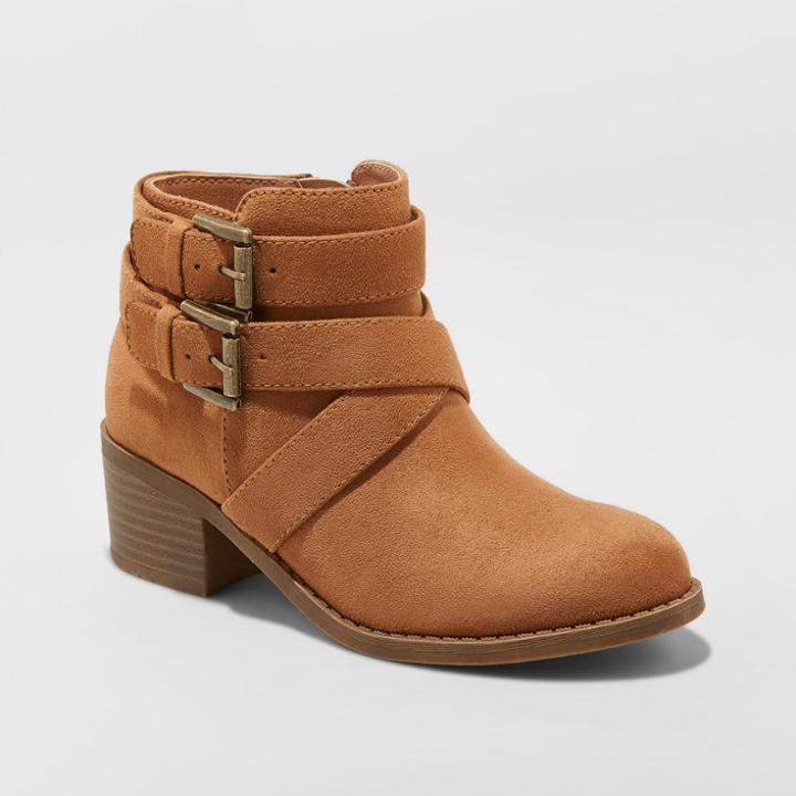 Girls' Maeko Buckle Boots - Art Class Chestnut (brown)