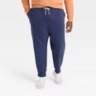 Men's Big & Tall Cotton Fleece Joggers - All In Motion Navy