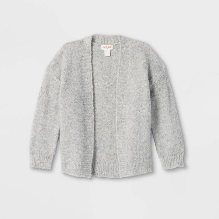 Toddler Girls' Solid Cardigan - Cat & Jack Gray
