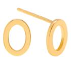 Women's Journee Collection Brass Initial Stud Earrings - Gold, O, Gold