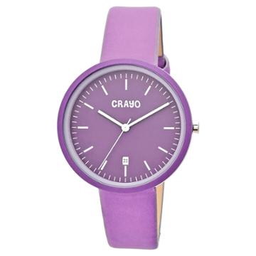 Women's Crayo Easy Leather Strap Watch-lavender,