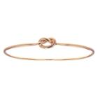 Target Women's Polished Loveknot Bangle Bracelet In Rose Gold Over Sterling Silver - Rose