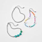 Girls' 3pk Stone Anklet Set - Art Class
