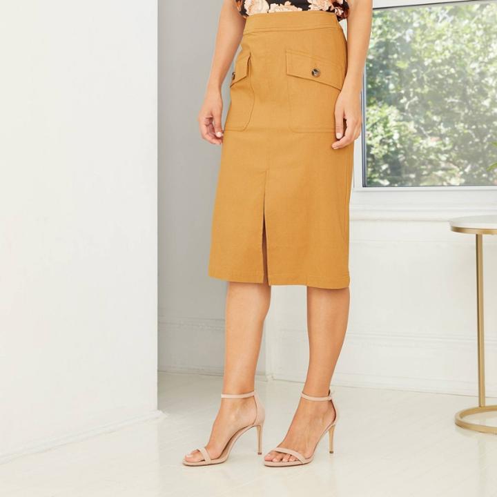 Women's A-line Pencil Midi Skirt - Who What Wear Brown