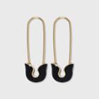 Sugarfix By Baublebar Enamel Safety Pin Drop Earrings - Black