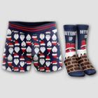 Handcraft Men's Holiday Hat & Beard Boxer Briefs & Socks