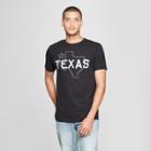 Men's Short Sleeve Texas Applique Graphic T-shirt - Awake Black