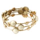 Women's Zirconite Beads Spiral Bracelet-white, White
