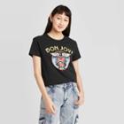 Live Nation Women's Bon Jovi Short Sleeve Graphic T-shirt - Black