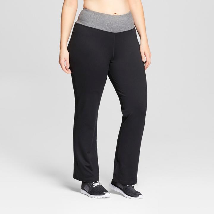 Women's Plus Size Everyday Mid-rise Straight Pants 31.5 - C9 Champion Black/gray