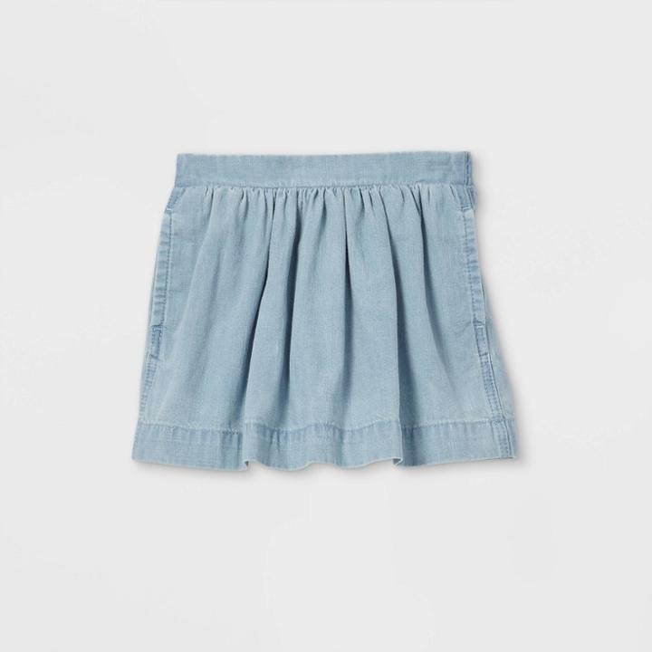 Toddler Girls' Denim Skort - Cat & Jack Light Wash