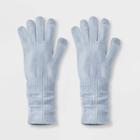 Women's Extended Knit Glove - A New Day Blue One Size, Women's, Glowing Blue