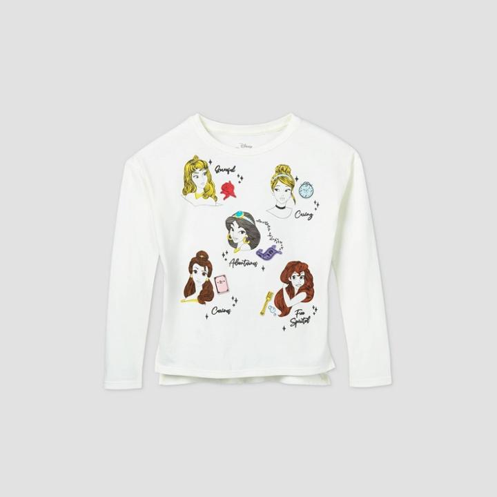 Girls' Disney Princess T-shirt - Off-white Xs - Disney Store, Beige/white