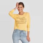Doe. Women's Essential Oil Obsessed Long Sleeve Graphic T-shirt - Zoe+liv (juniors') - Heather Yellow