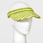 Women's Striped Terry Cloth Visor - Wild Fable Green