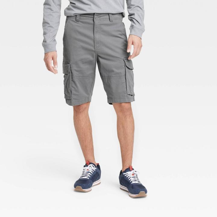 Men's 11 Regular Fit Cargo Shorts - Goodfellow & Co Dark Gray