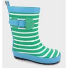 Kids' Garden Rain Boot Cabana Stripe L (9/10) - Sun Squad , Green/white