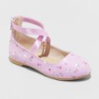 Toddler Girls' Trinity Slip-on Zipper Ballet Flats - Cat & Jack Purple