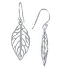 Target Sterling Silver Leaf Drop Earrings - Silver, Women's