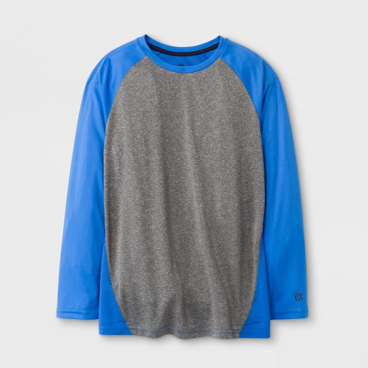 Boys' Baseball Long Sleeve T-shirt - C9 Champion Blue