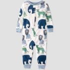 Toddler Boys' Animals Sleep N' Play - Little Planet By Carter's White/blue