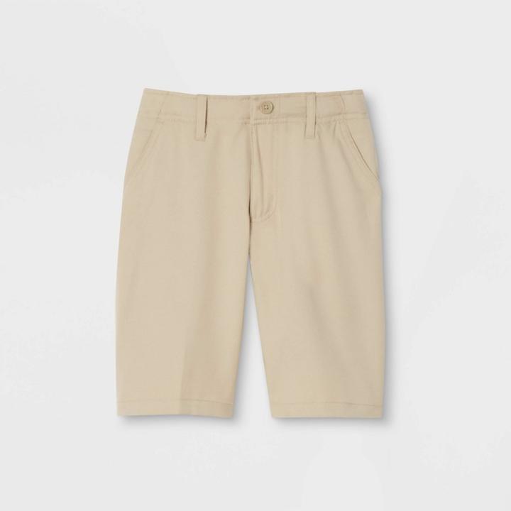 French Toast Boys' Uniform Stretch Performance Shorts - Khaki (green)