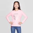 Girls' Long Sleeve Where There Is Kindness Graphic T-shirt - Cat & Jack Light Pink