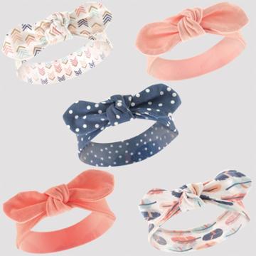 Touched By Nature Hudson Baby 5pk Knotted Headbands -