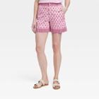 Women's High-rise Relaxed Fit Pull-on Shorts - Knox Rose Pink Polka Dots