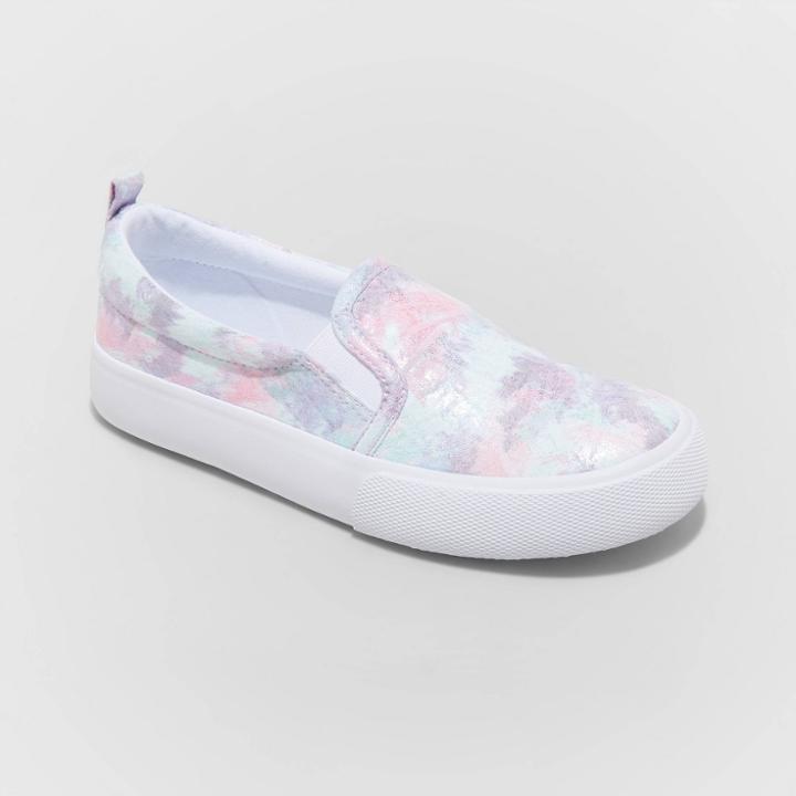 Girls' Sariah Twin Gore Slip-on Apparel Sneakers - Cat & Jack Blue/purple