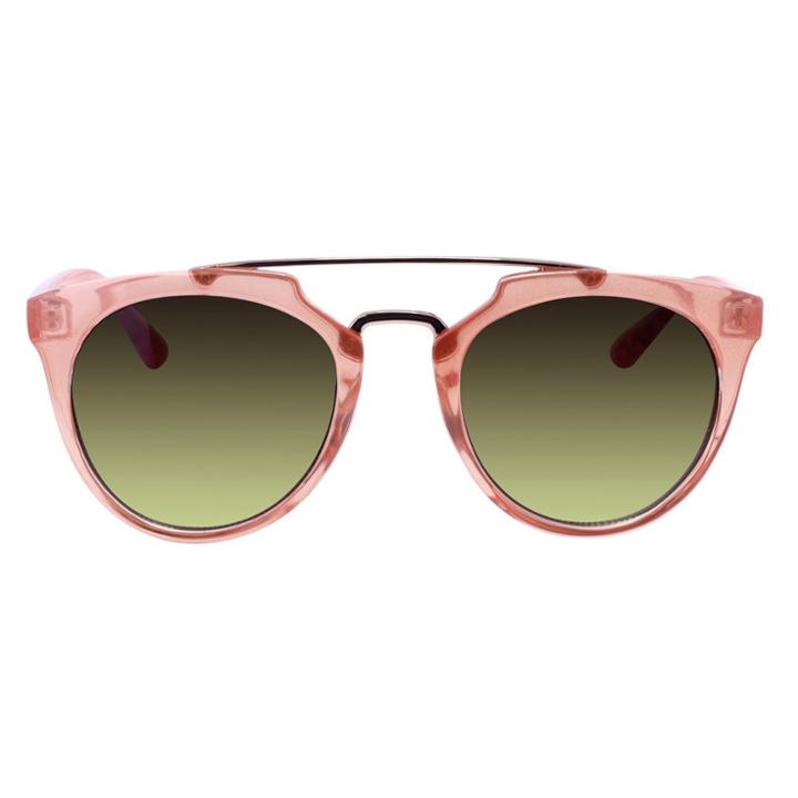 Target Women's Plastic Metal Combo Sunglass With Brown Gradient Lens - Peach, Peaches N' Cream