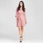 Maternity Tie Front Dress - Expected By Lilac - Rose (pink)