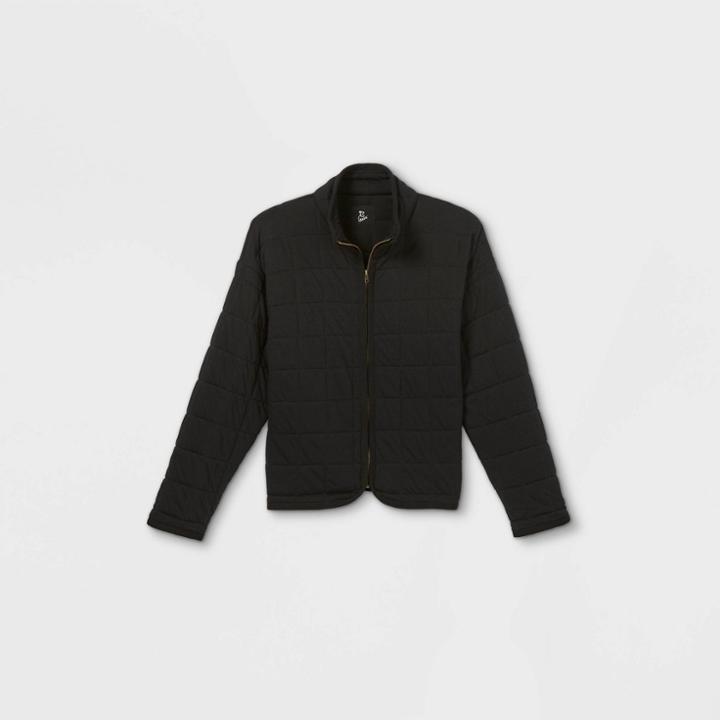 Girls' Quilted Jacket - Art Class Black