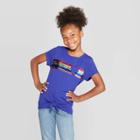 Girls' Short Sleeve Flip Sequin Heart T-shirt - Cat & Jack Cobalt